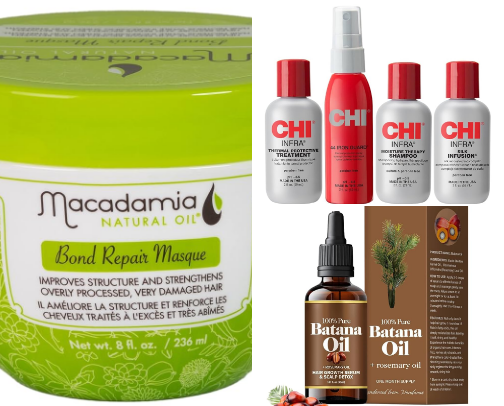 Hair products cover photo collage