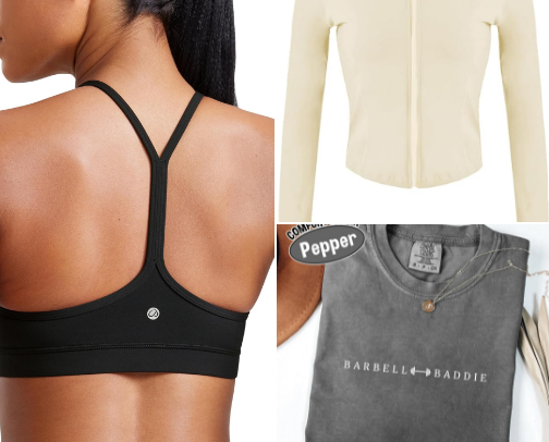 All of my favorite fitness equipment and apparel for a home gym! cover photo collage