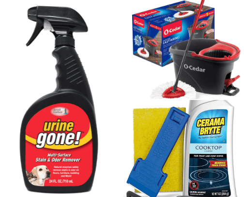Cleaning products that I use constantly cover photo collage