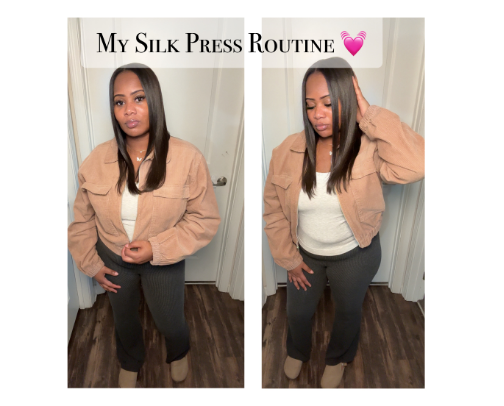 Shop My Silk Press Routine 💖💇🏽‍♀️✨ cover photo collage