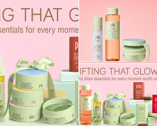 Pixi skin and makeup cover photo collage