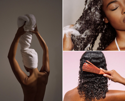 Curly Hair Wash Day Products cover photo collage