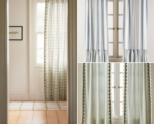 Curtains cover photo collage