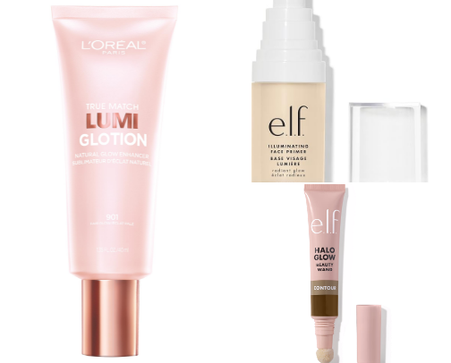everything you need for the BEST glowy makeup look! cover photo collage