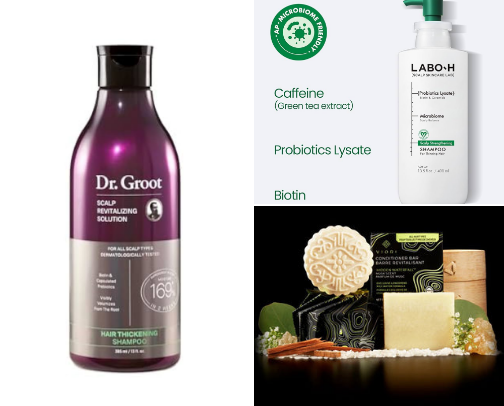 Hair Care products for healthy hair cover photo collage