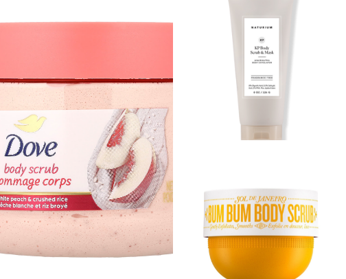 Body scrubs cover photo collage