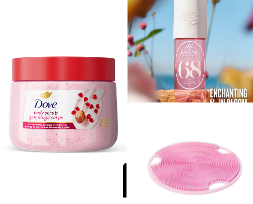 self care must haves 🌸🧴🫧 cover photo collage