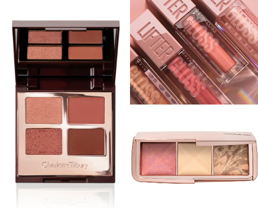 Makeup products cover photo collage