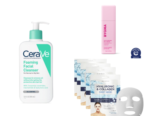 Daily skincare- oily skin cover photo collage