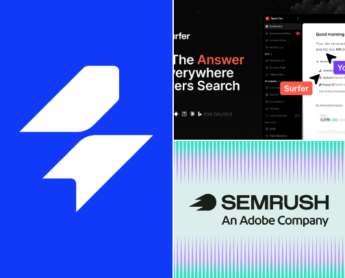 Best AI Series - Top 5 AI SEO Tools for Small Business cover photo collage