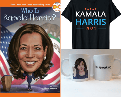 Kamala Merch cover photo collage