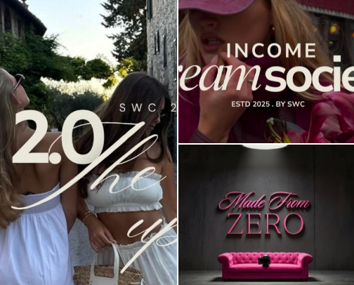 Three different Online Courses teaching you Income Streams cover photo collage