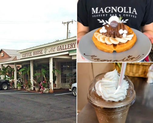 VA small coffee shops cover photo collage