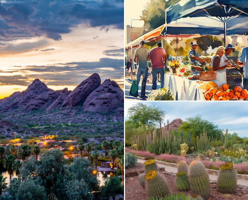 fun things to do in phoenix! 🌵☀️ cover photo collage