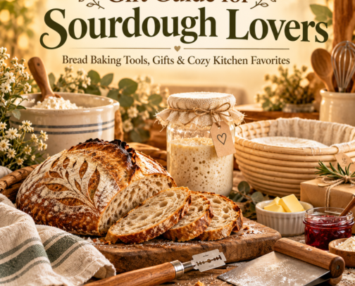 Gift Guide for Sourdough Lovers - Thoughtful, practical gifts for the bread baker in your life cover photo collage