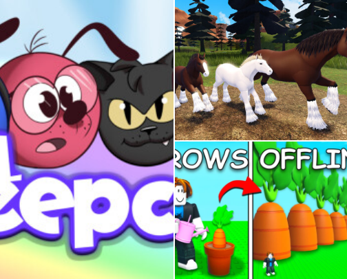 My Favourite Roblox Games cover photo collage