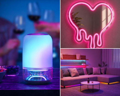 Moody, Immersive Game Room Setup 🌌 | RGB Lights, Govee & Ambient Gaming Decor cover photo collage