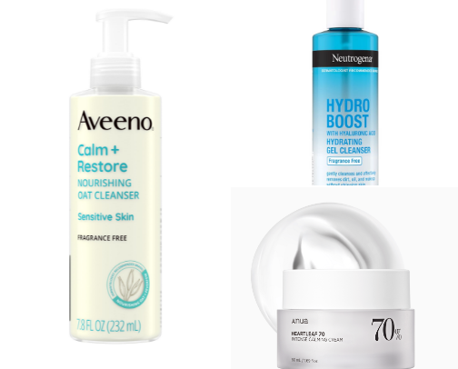 Face&body products for sensitive skin cover photo collage