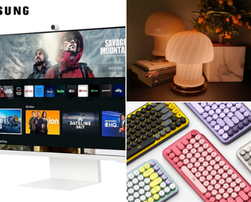 Cozy Aesthetic Desk Setup Ideas for Small Spaces & WFH cover photo collage