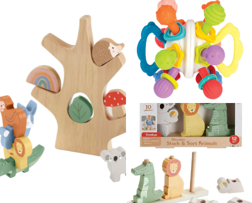 Baby toys for Christmas cover photo collage