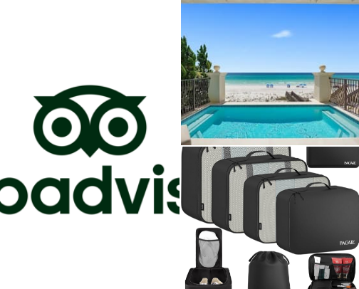 Beginner's Guide to Booking Your First International Trip. cover photo collage
