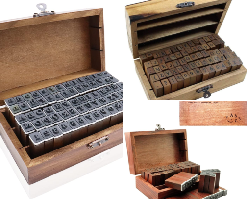Read Online - Creative set: 70Pcs Wooden Rubber Alphabet Letter Number Stamps, Rectangular, Capital & Lower Case, DIY Craft Card Making, Scrapbooking Supplies (Dark Wooden) set cover photo collage