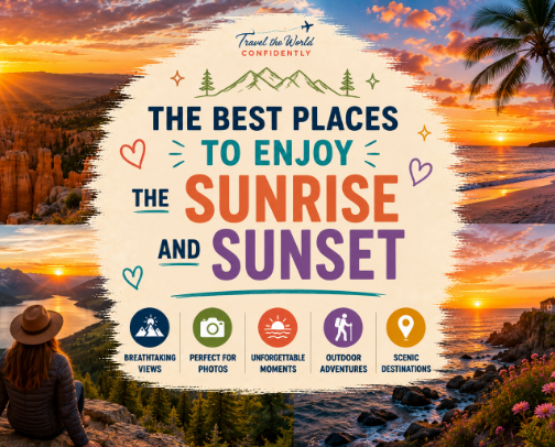 ☀️ The Best Places to Enjoy The Sunrise and Sunset ☀️ cover photo collage