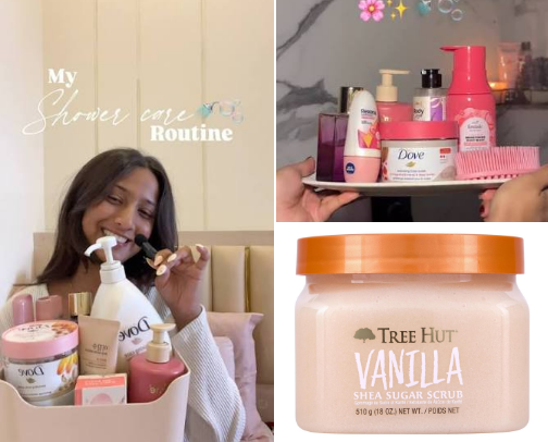 My shower routine for that yummy looking skin. cover photo collage