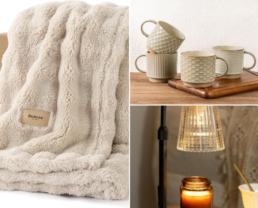 Cozy Home Essentials for Cold Weather cover photo collage