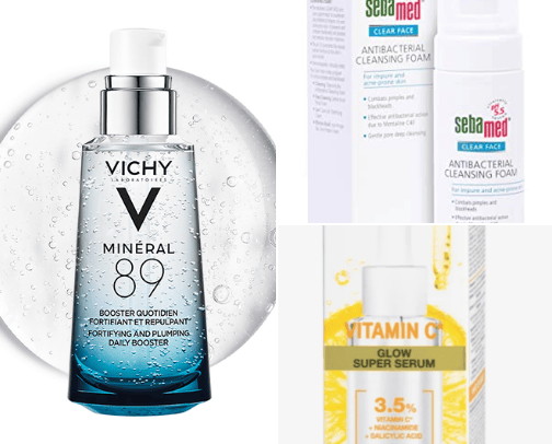 Skin care cover photo collage