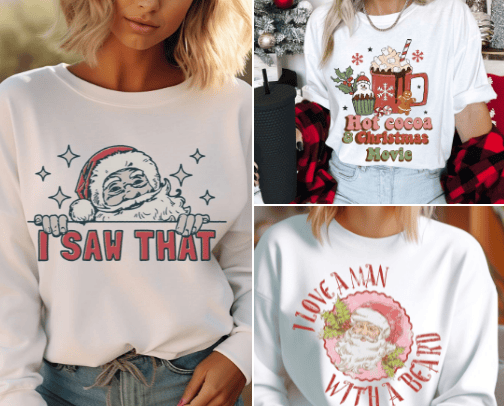 Cute and trendy Christmas Shirts for this Holiday Season cover photo collage