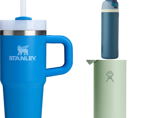 Water bottles and accessories💧✨ cover photo collage