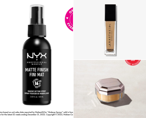 Affordable and flawless makeup recs cover photo collage