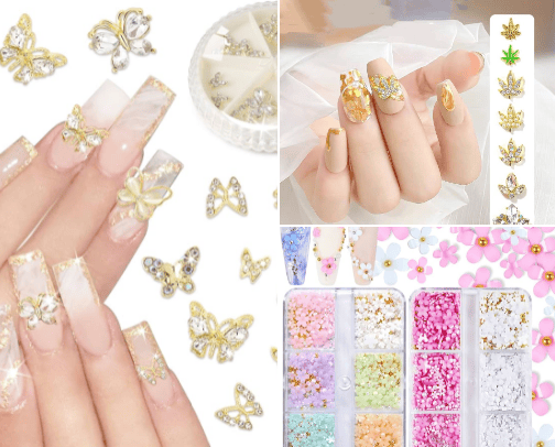 Nails decorations cover photo collage