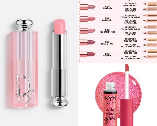 my lip products :) cover photo collage