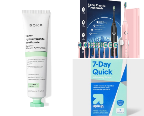 White Healthy Teeth cover photo collage