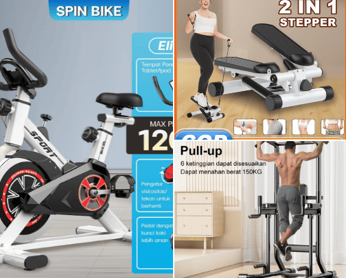 Let's go to workout at home cover photo collage