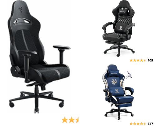 gaming chair cover photo collage
