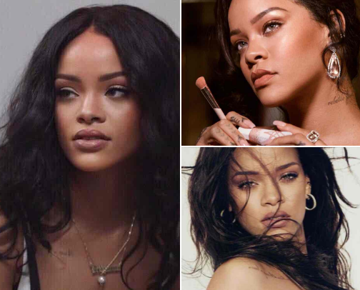 💋 Rihanna Makeup – Bold Lips & Flawless Complexion cover photo collage