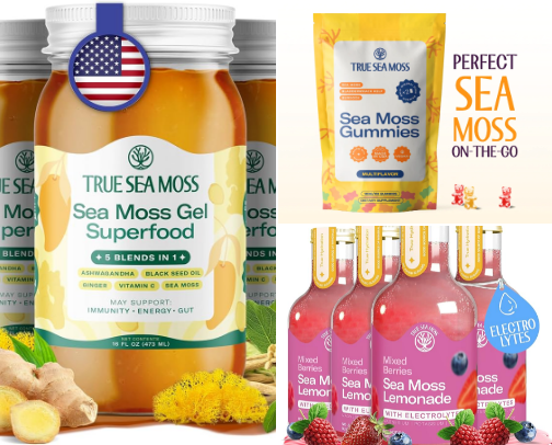 True Sea Moss cover photo collage