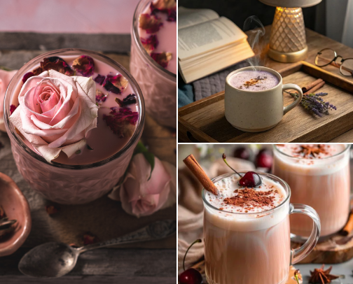 Cozy Drinks to Love: Warm, Non-Coffee Recipes for Slow, Comforting Days (Winter Drinks Edition) cover photo collage