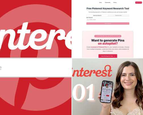 Pinterest Marketing Tools cover photo collage