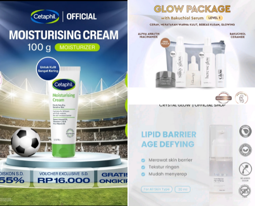 Dry skin skincare dan makeup yang sudah aku coba cover photo collage