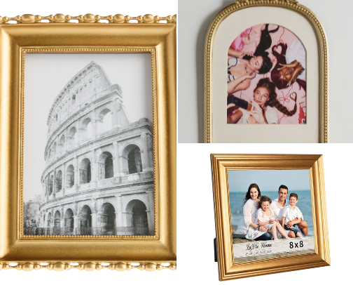 Gold Picture Frames We Love: Gallery Wall Favorites cover photo collage