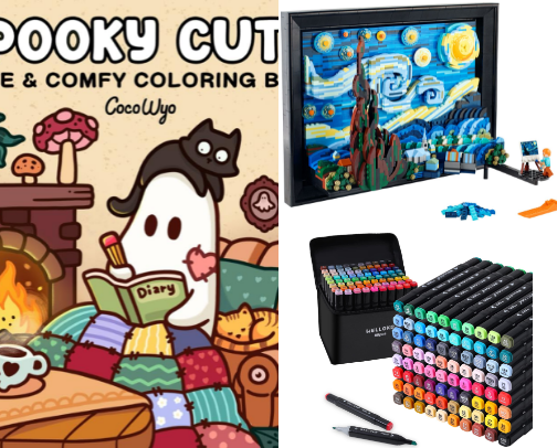 Fun activities you can do at home🧩🖌 cover photo collage