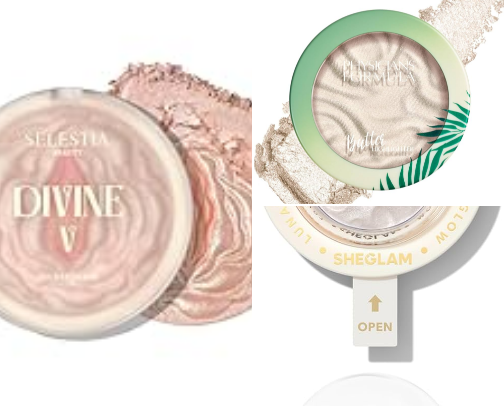 Shiny glimmering highlighters! cover photo collage