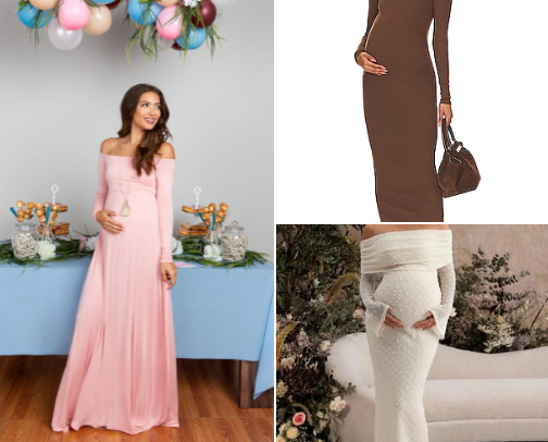 CHIC BABY SHOWER OUTFITS FOR MOMS-TO -BE cover photo collage