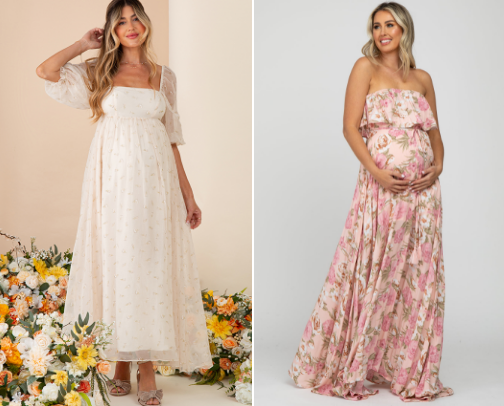 CHIC BABY SHOWER OUTFITS FOR MOMS-TO -BE cover photo collage