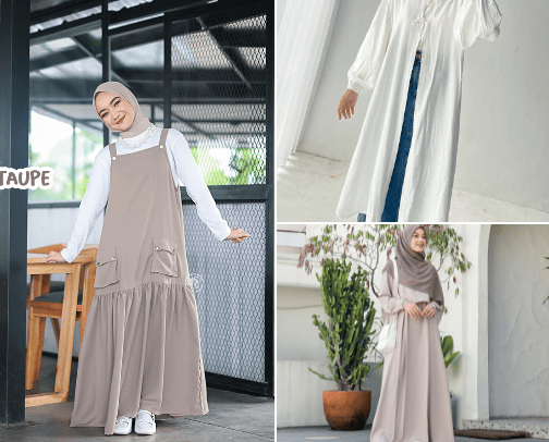 Korean style Muslimah cover photo collage