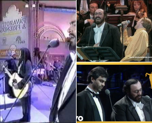 Luciano Pavarotti: Unforgettable Encounters cover photo collage